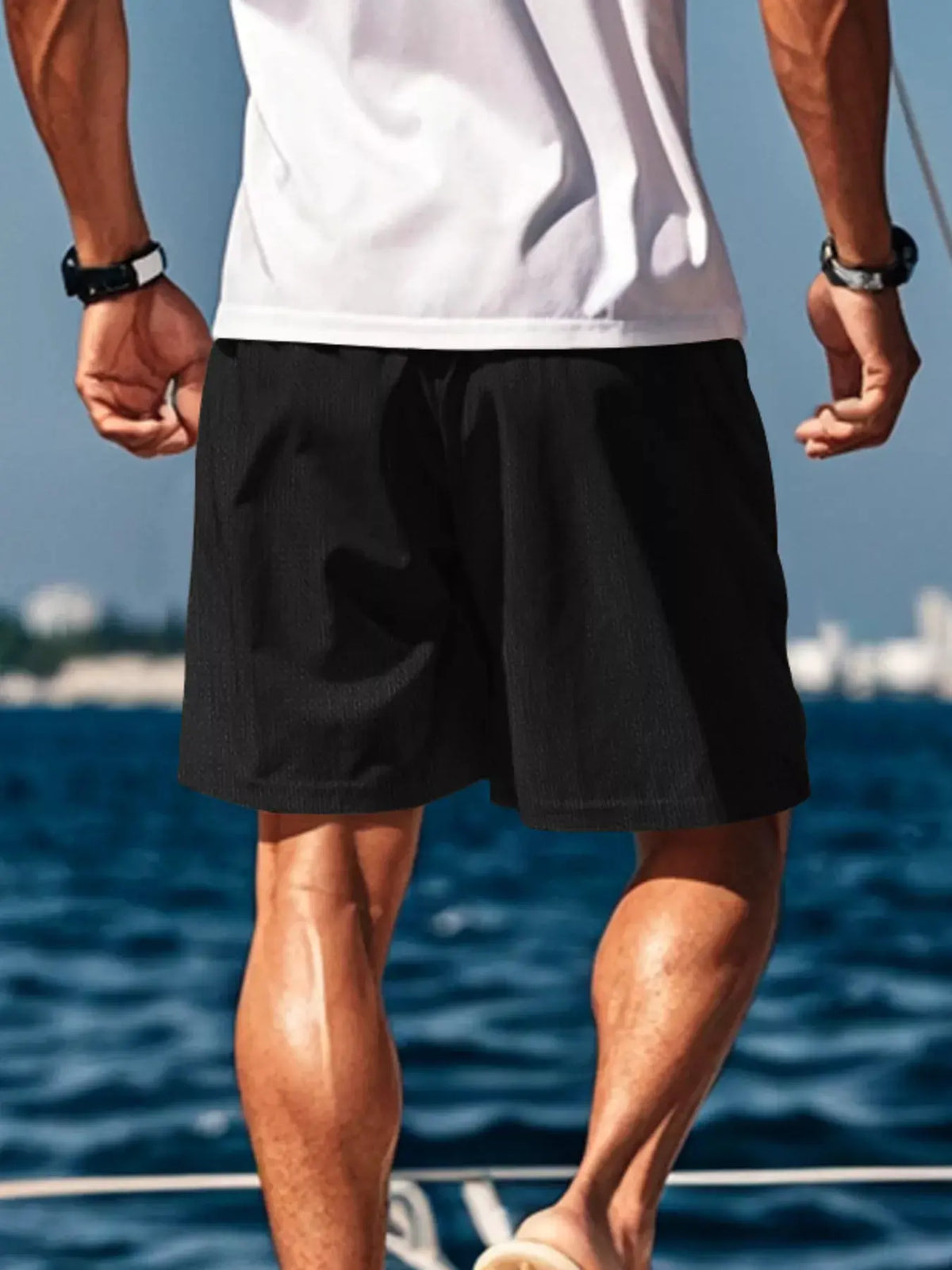 Men's Drawstring Causal Shorts by Trendsi