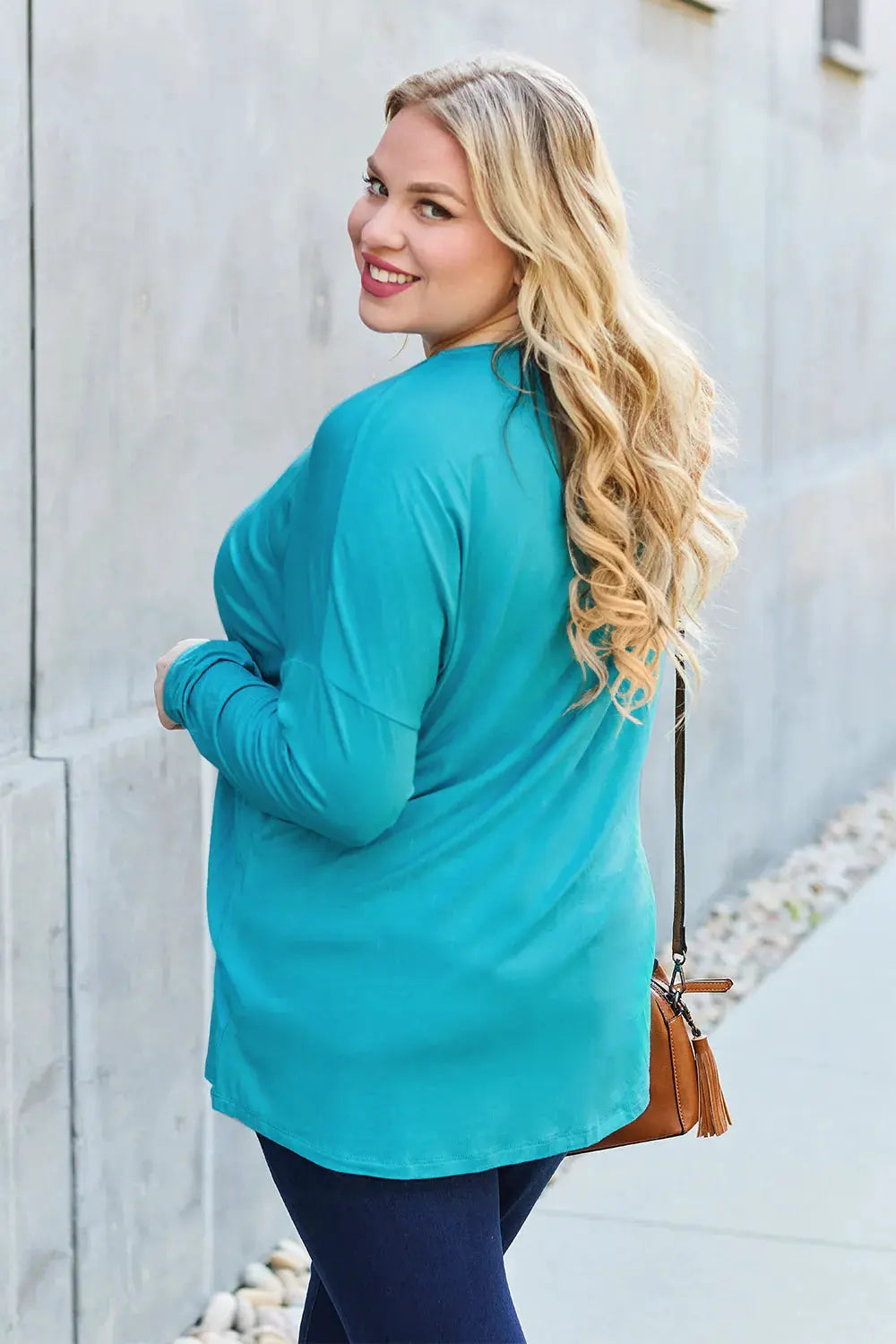 Basic Bae Full Size Round Neck Dropped Shoulder T-Shirt by Basic Bae