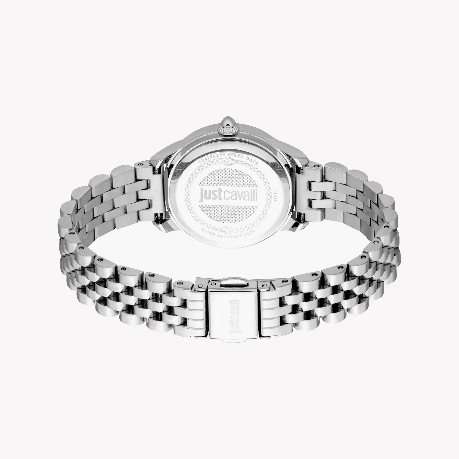 Just Cavalli Women's Silver Watch, Dark Blue Dial | Jc1l333m0015 by JUST CAVALLI