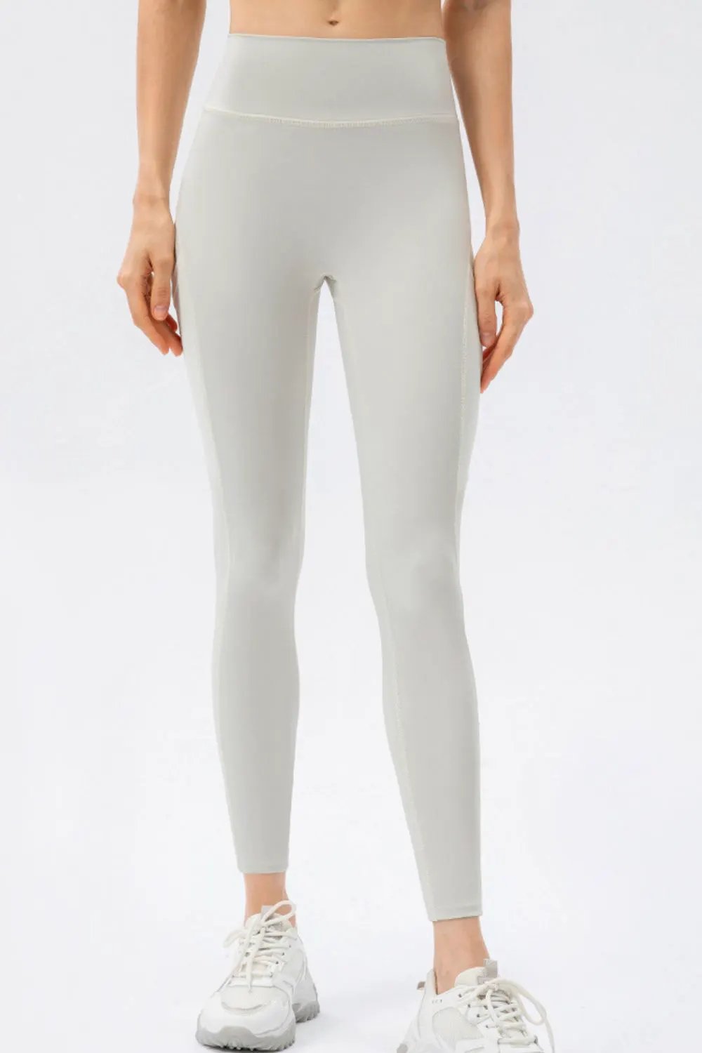 High Waist Slim Fit Long Sports Pants by Partner Label