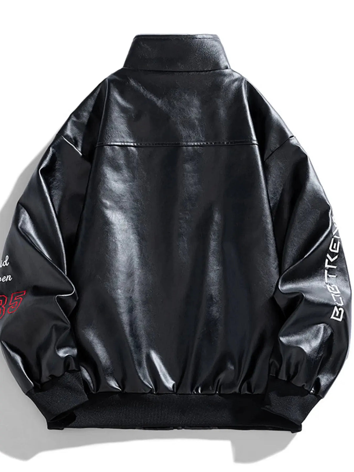 Men's Plus Size Racing-Inspired Zip Up Jacket by Trendsi
