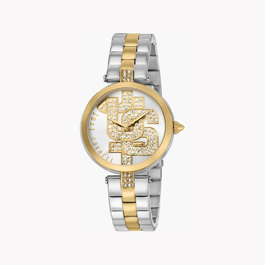 Just Cavalli Women's Two Tone Stainless Steel Watch, Silver Dial | Jc1l241m0085 by JUST CAVALLI
