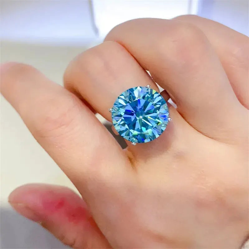 5 Carat Moissanite 925 Sterling Silver Ring by Partner Label