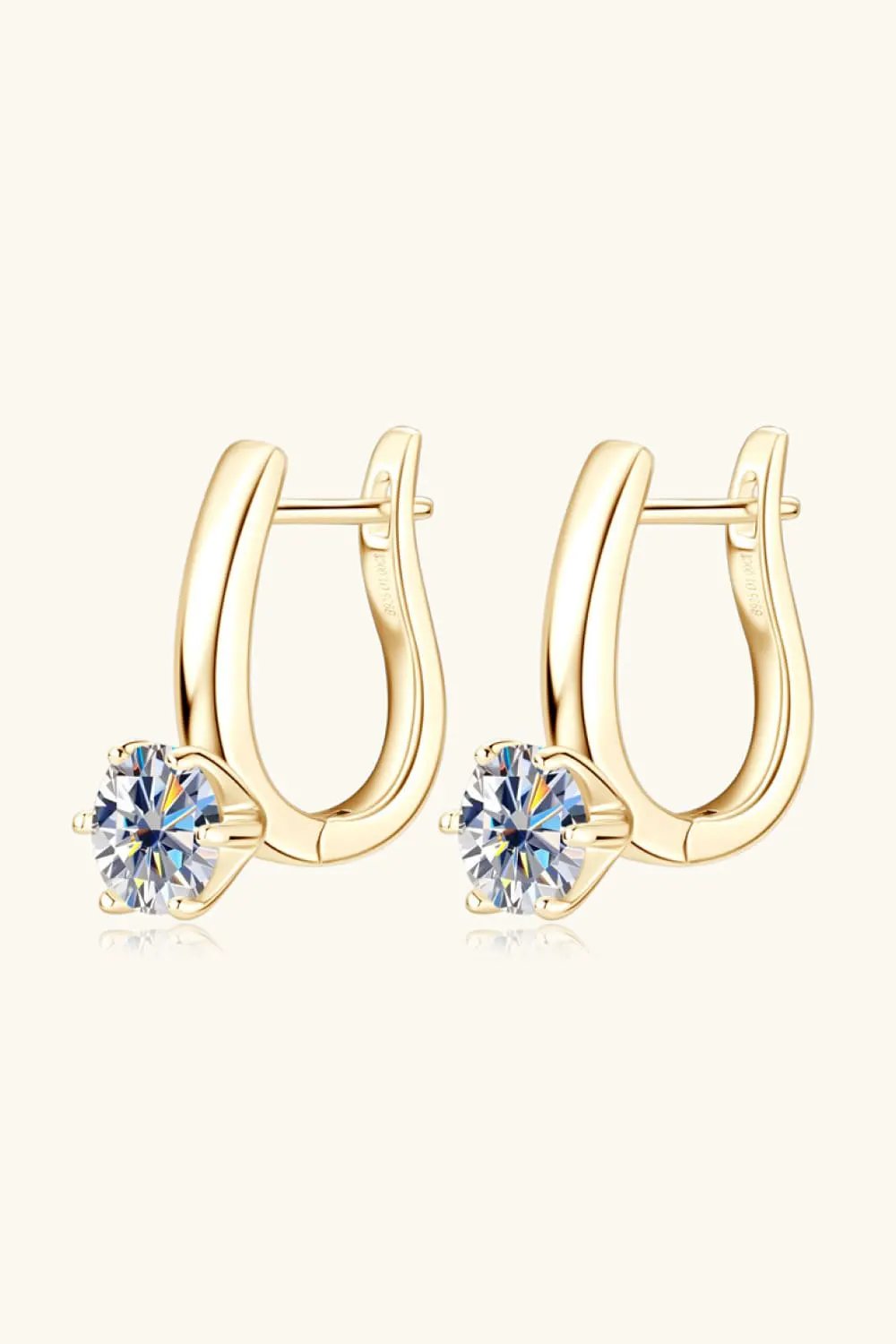 2 Carat Moissanite 925 Sterling Silver Earrings by Partner Label