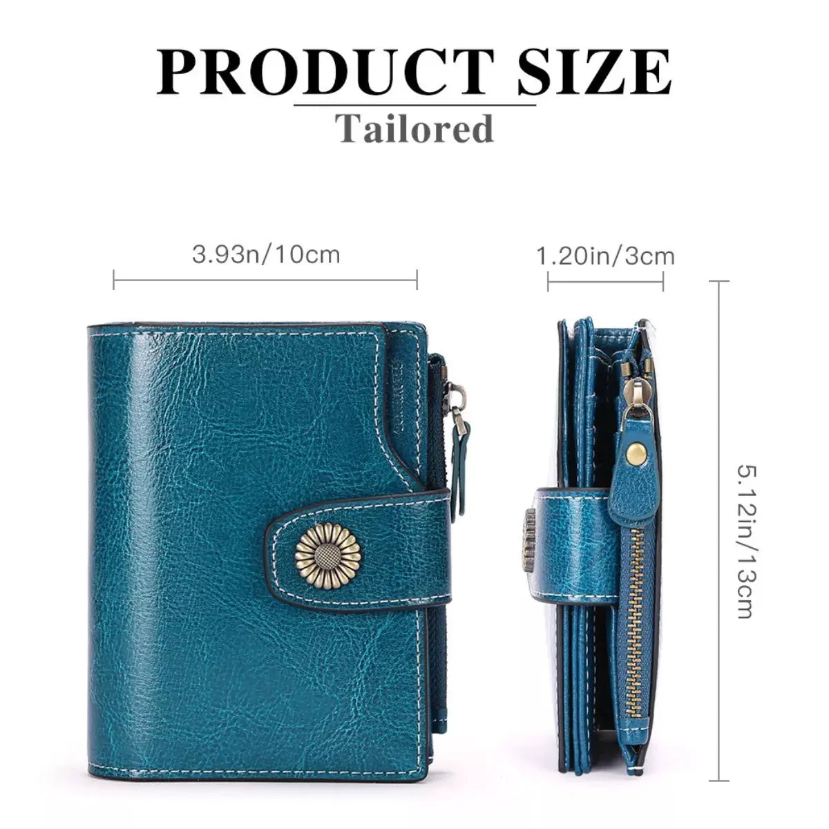 Vintage Style Leather Bifold Wallet by Partner Label