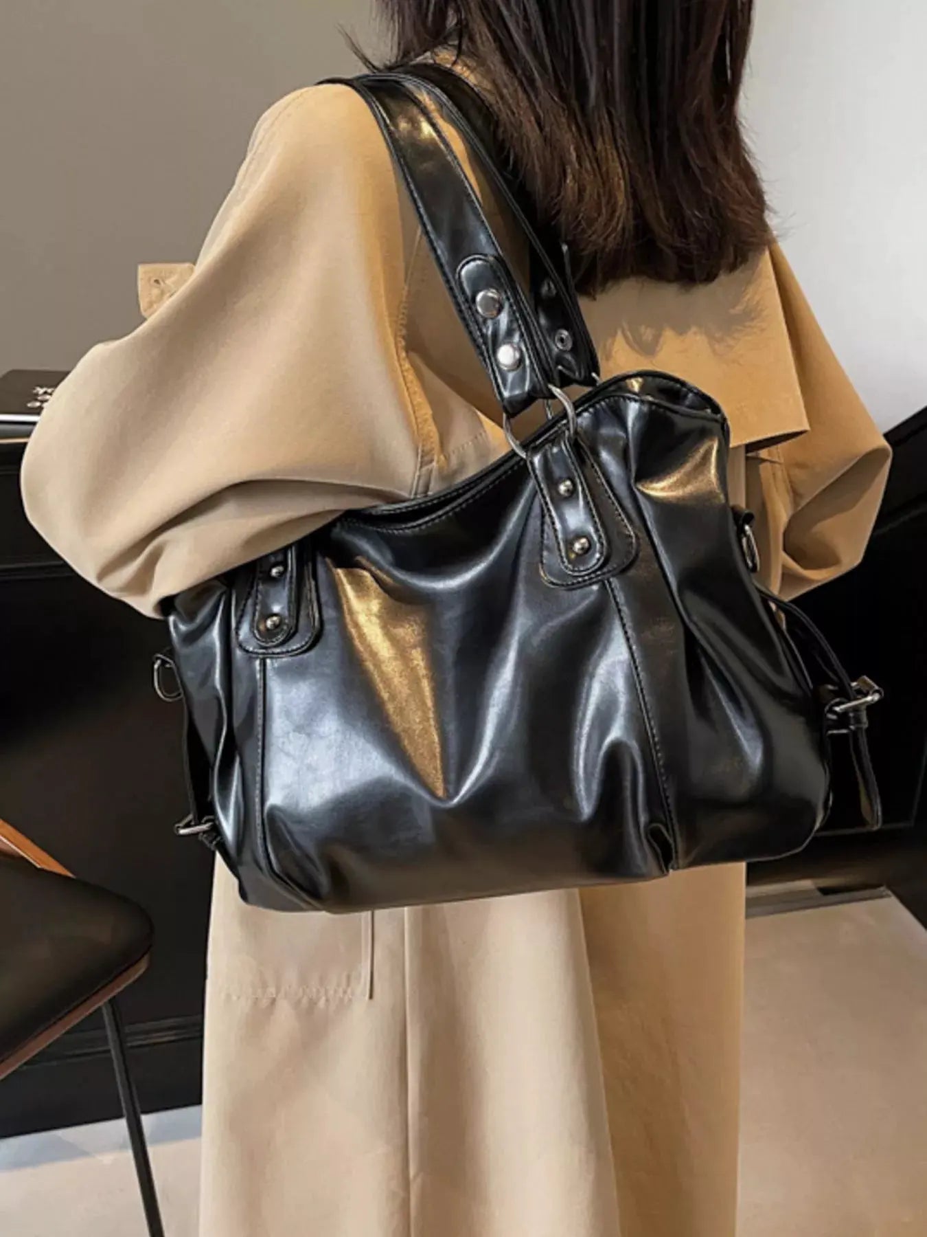 Vintage Style Leather Handbag by Partner Label