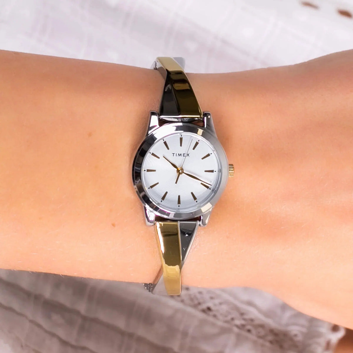 Timex Women's Silver Stainless Steel Watch, Silver Dial | Tw2r98700 by TIMEX