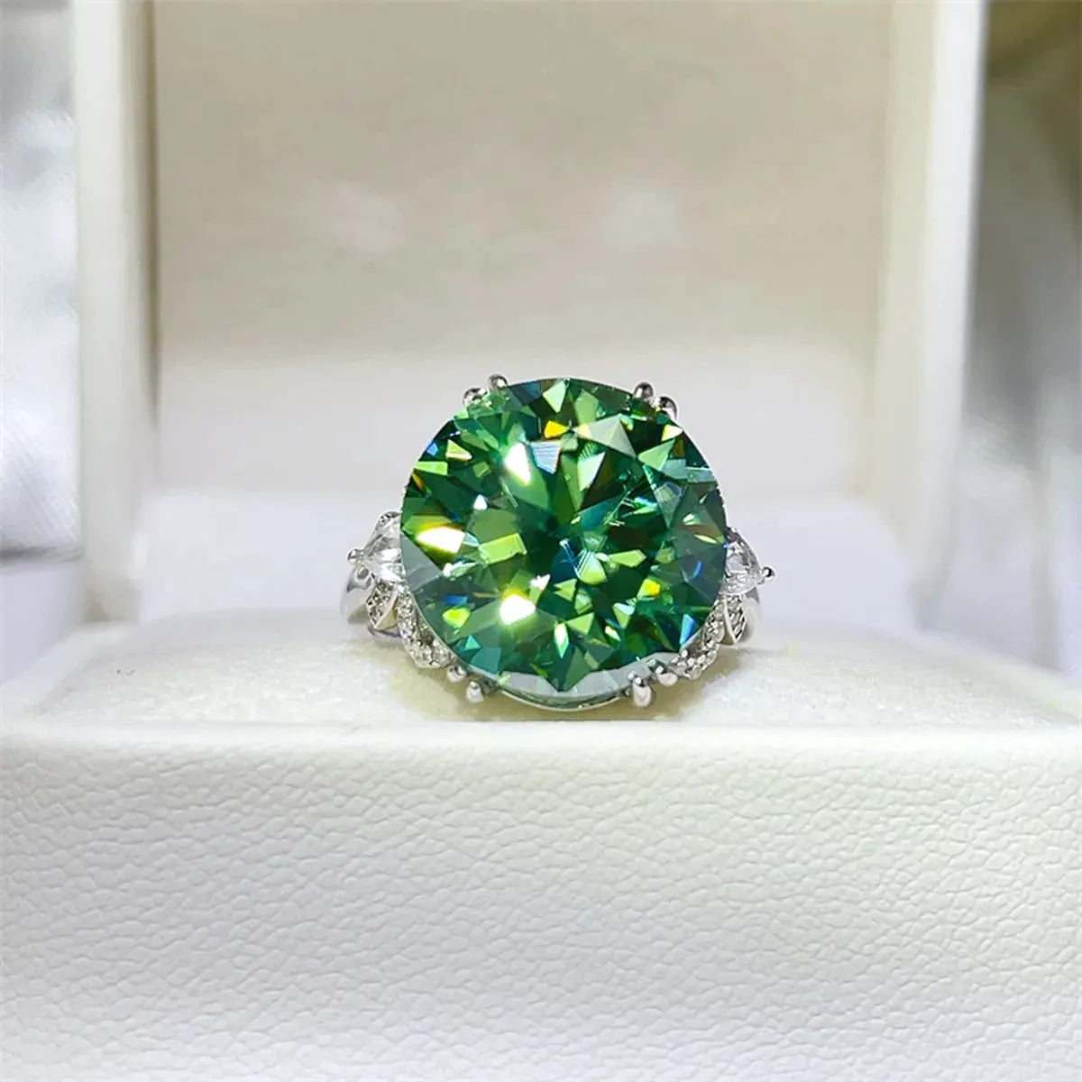 10 Carat Moissanite 925 Sterling Silver Ring by Partner Label