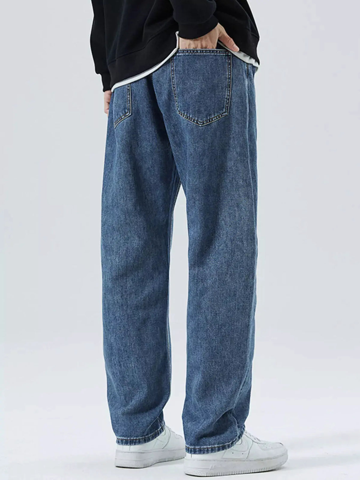 Men's Full Size Loose Fit Straight Leg Jeans Plus Size by Partner Label