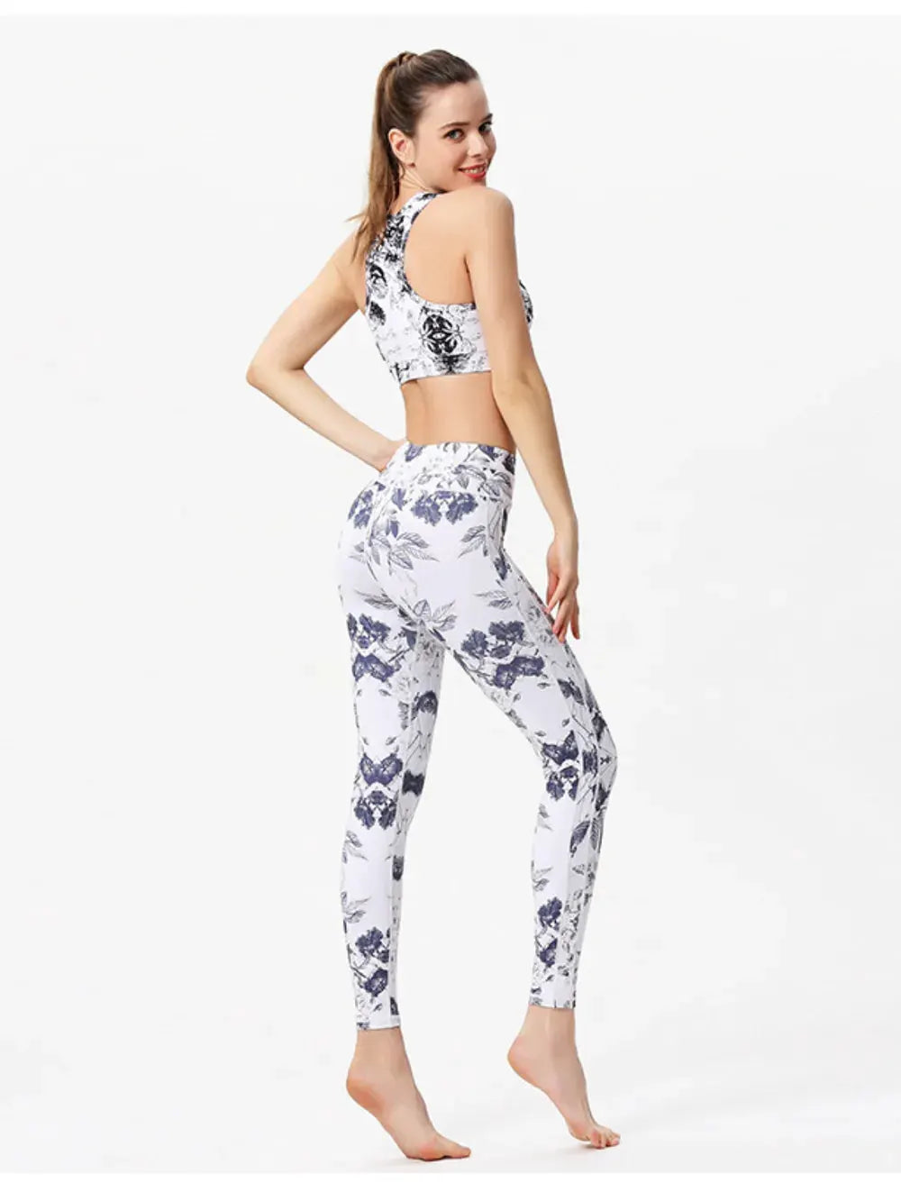 Printed Active High Waist Leggings by Partner Label