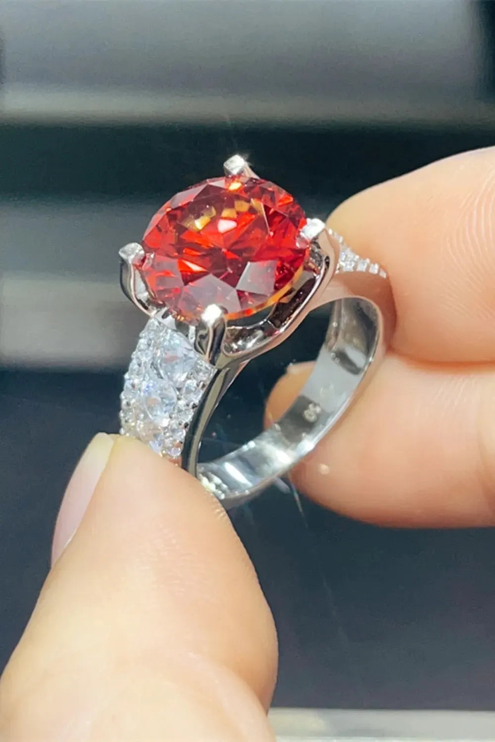 5 Carat Moissanite 925 Sterling Silver Ring by Partner Label