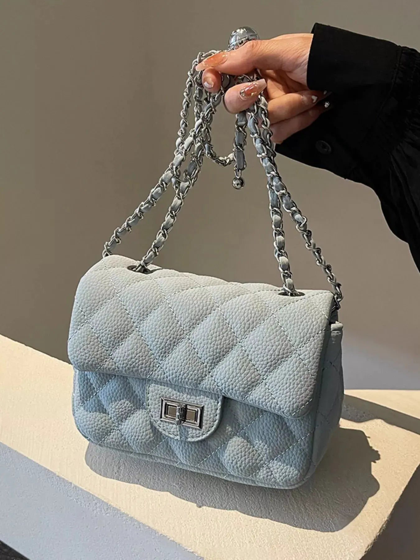 Quilted Chain Crossbody Bag by Partner Label
