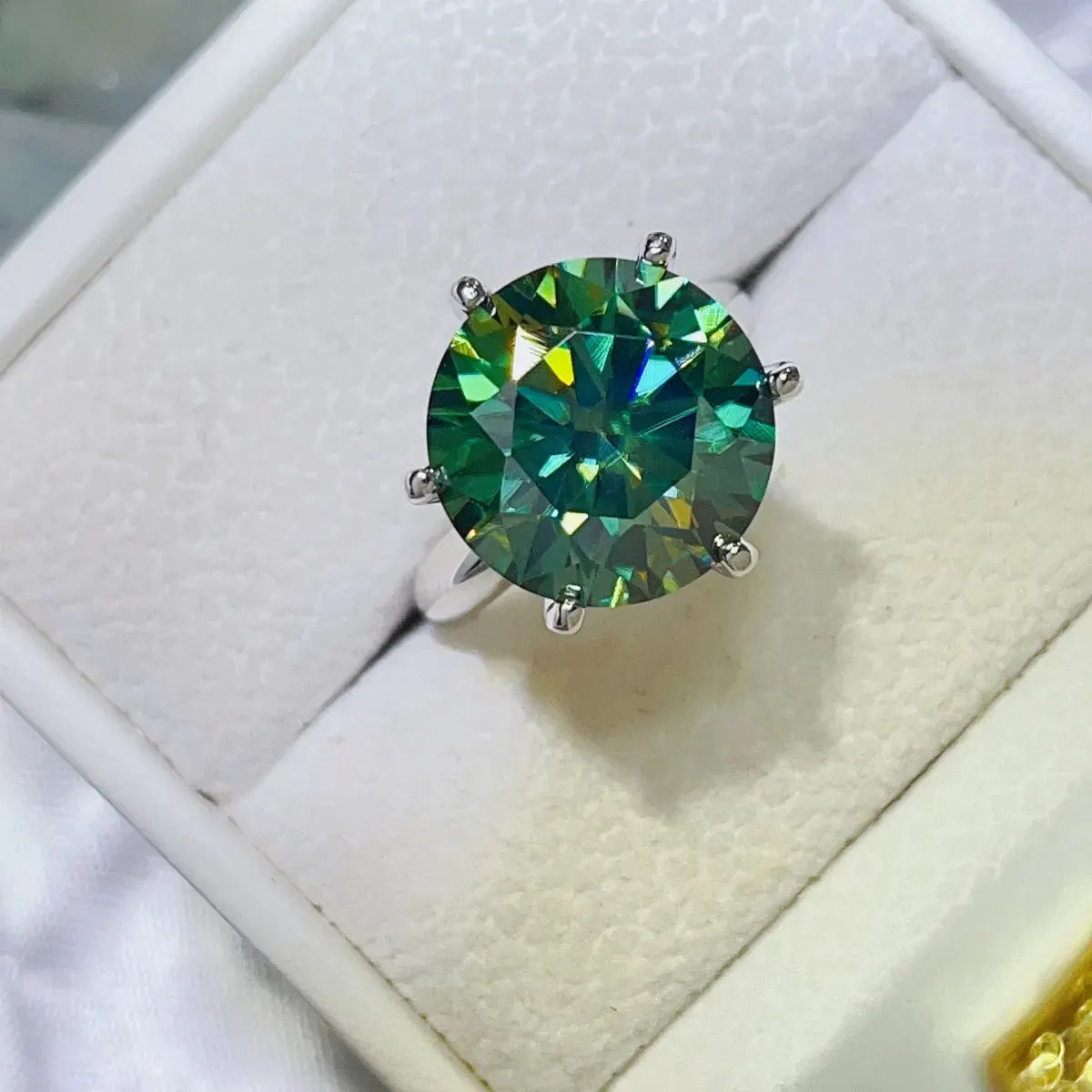 10 Carat Moissanite 925 Sterling Silver Ring by Partner Label