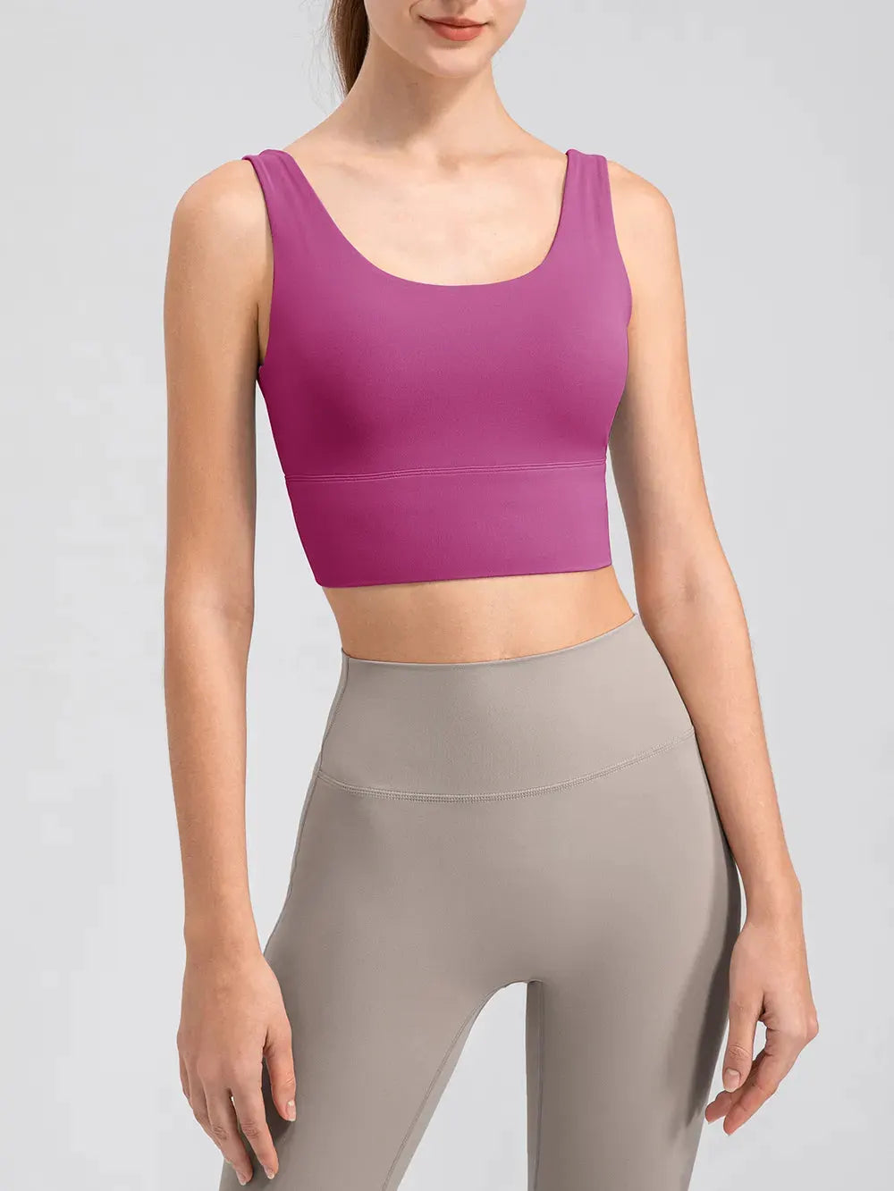 Scoop Neck Wide Strap Active Tank by Partner Label