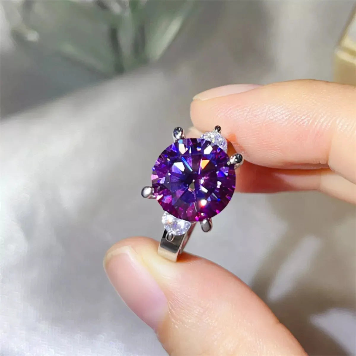 5 Carat Moissanite 925 Sterling Silver Ring by Partner Label