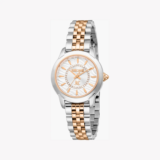 Just Cavalli Women's Two-Tone Watch, Silver Dial | Jc1l333m0065 by JUST CAVALLI