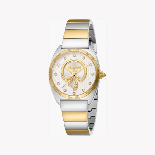 Just Cavalli Women's Two-Tone Watch, Silver Dial | Jc1l329m0075 by JUST CAVALLI
