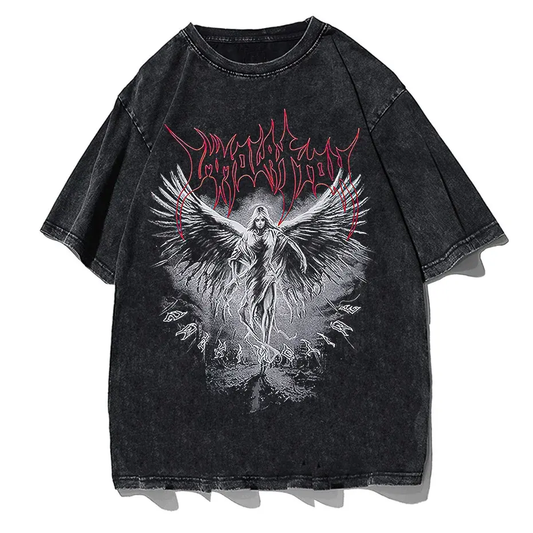 Y2k Gothic Punk Style Men T Shirt Clothes Harajuku Oversized T-shirt Top Tee High Street Hipster Summer Streetwear Anime Clothes by Vimost Shop