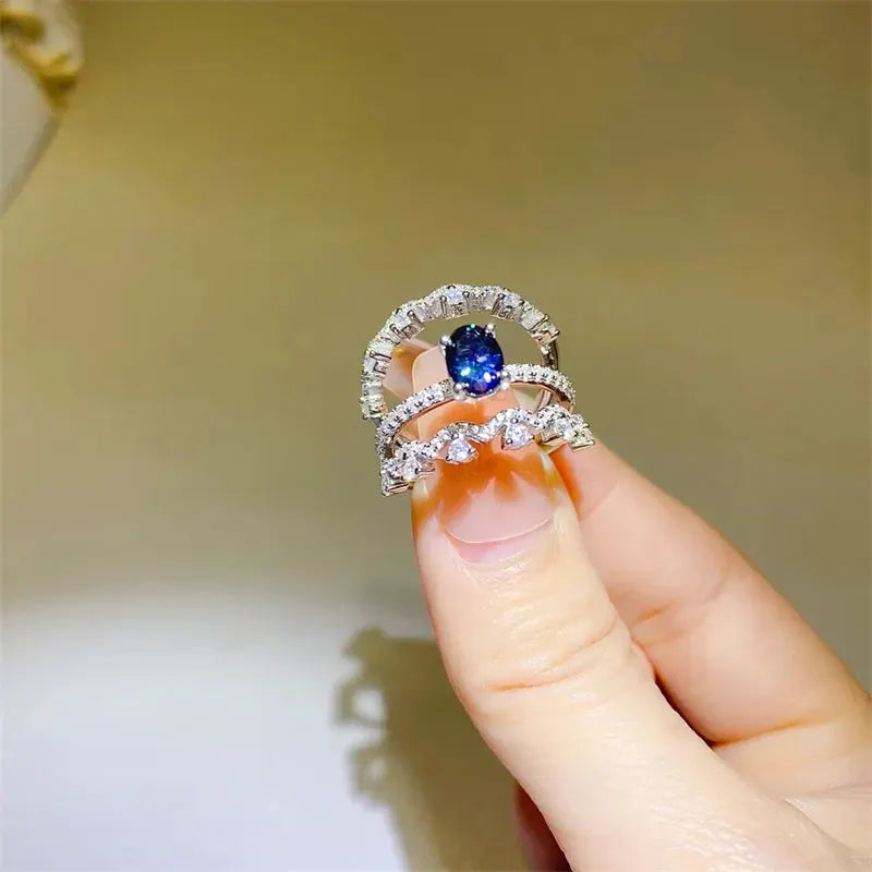 1 Carat Moissanite 925 Sterling Silver Ring by Partner Label