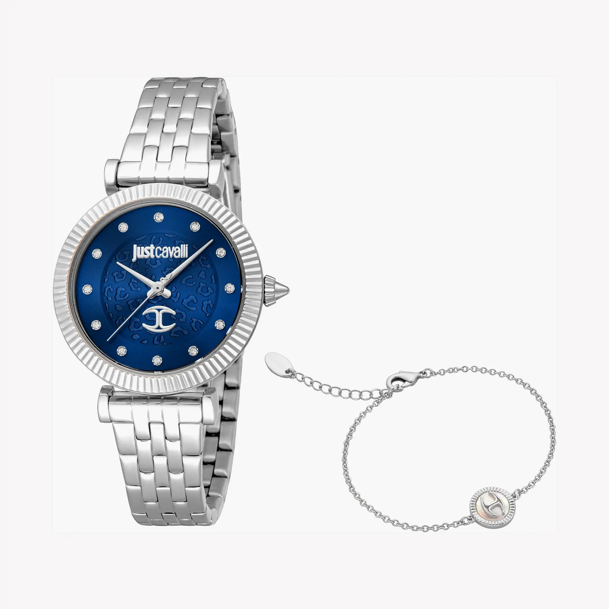 Just Cavalli Men's Stainless Steel Watch, Dark Blue Dial | Jc1l266m0015 by JUST CAVALLI