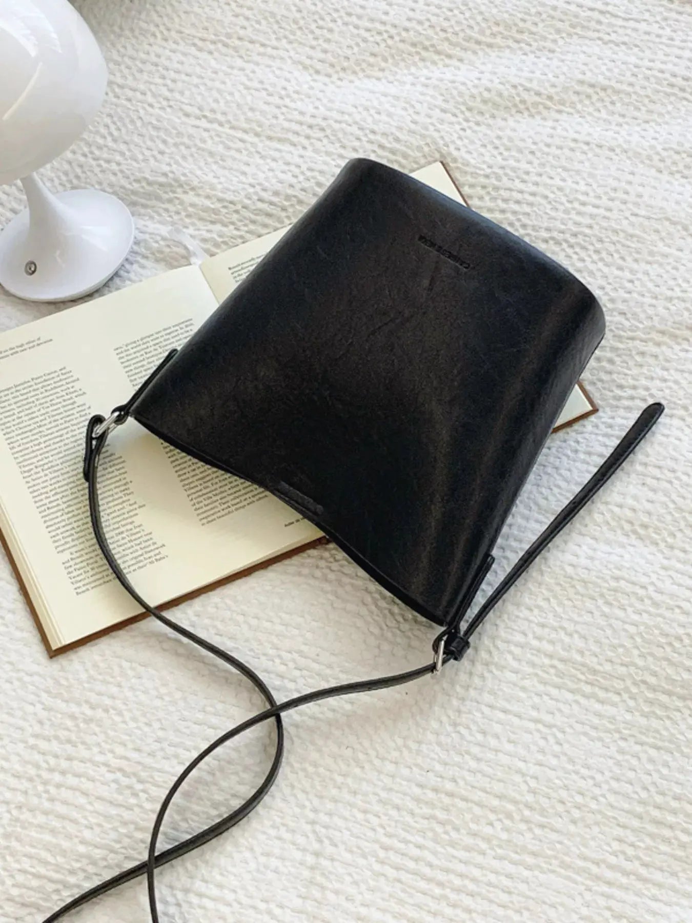 Leather Bucket Crossbody Bag by Partner Label