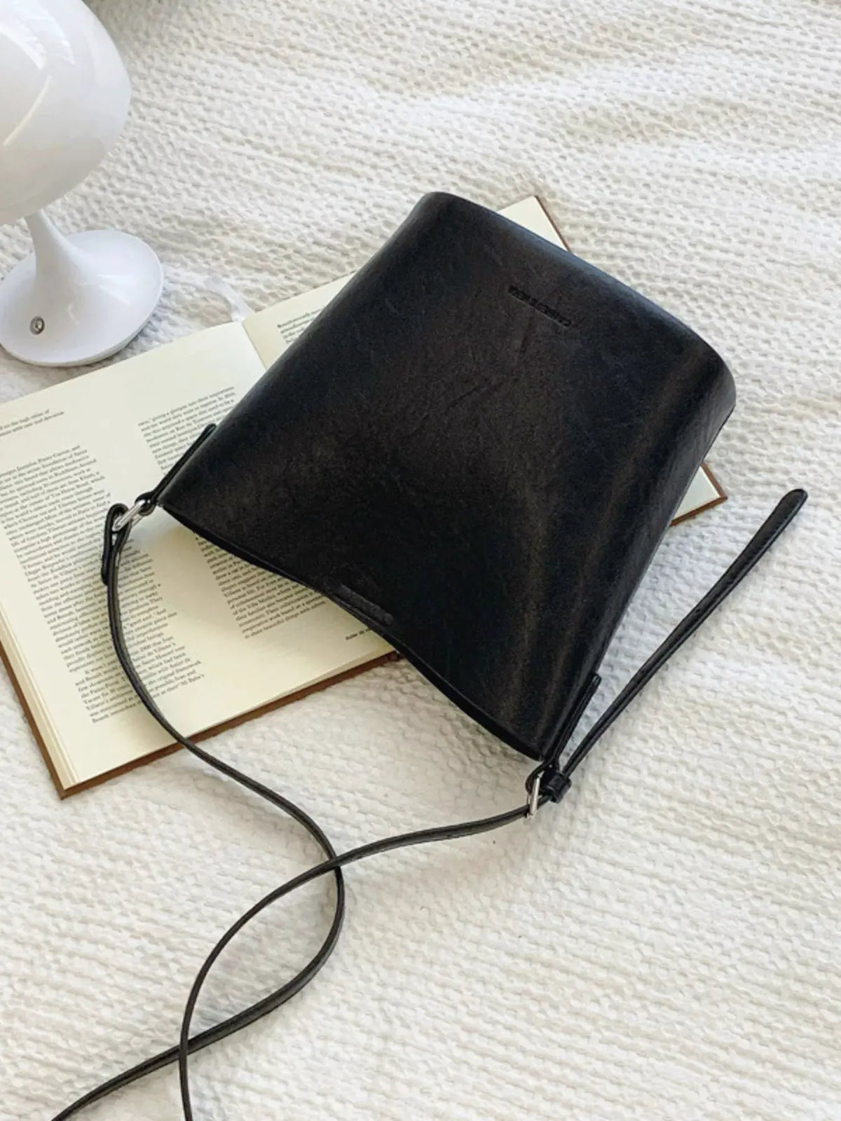 Leather Bucket Crossbody Bag by Partner Label