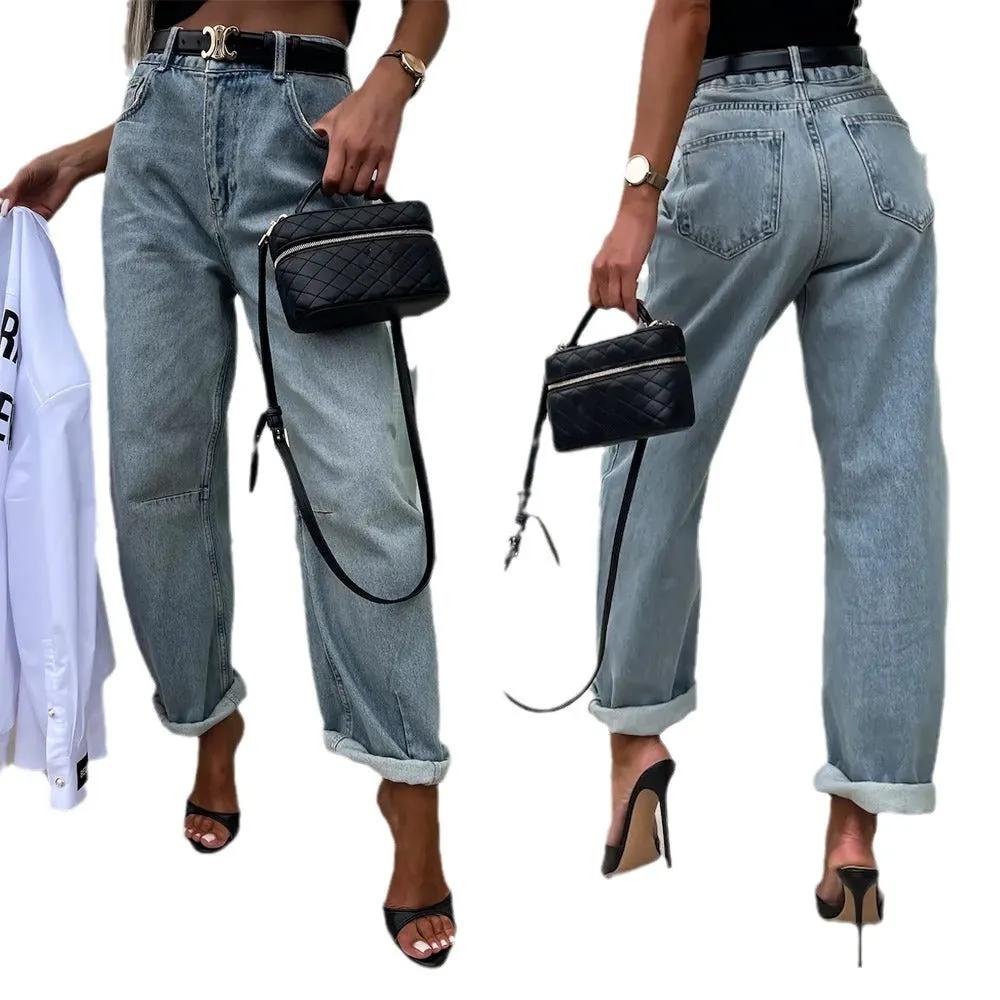 Street Hipster Casual Loose Women's Jeans by Maiden-Art