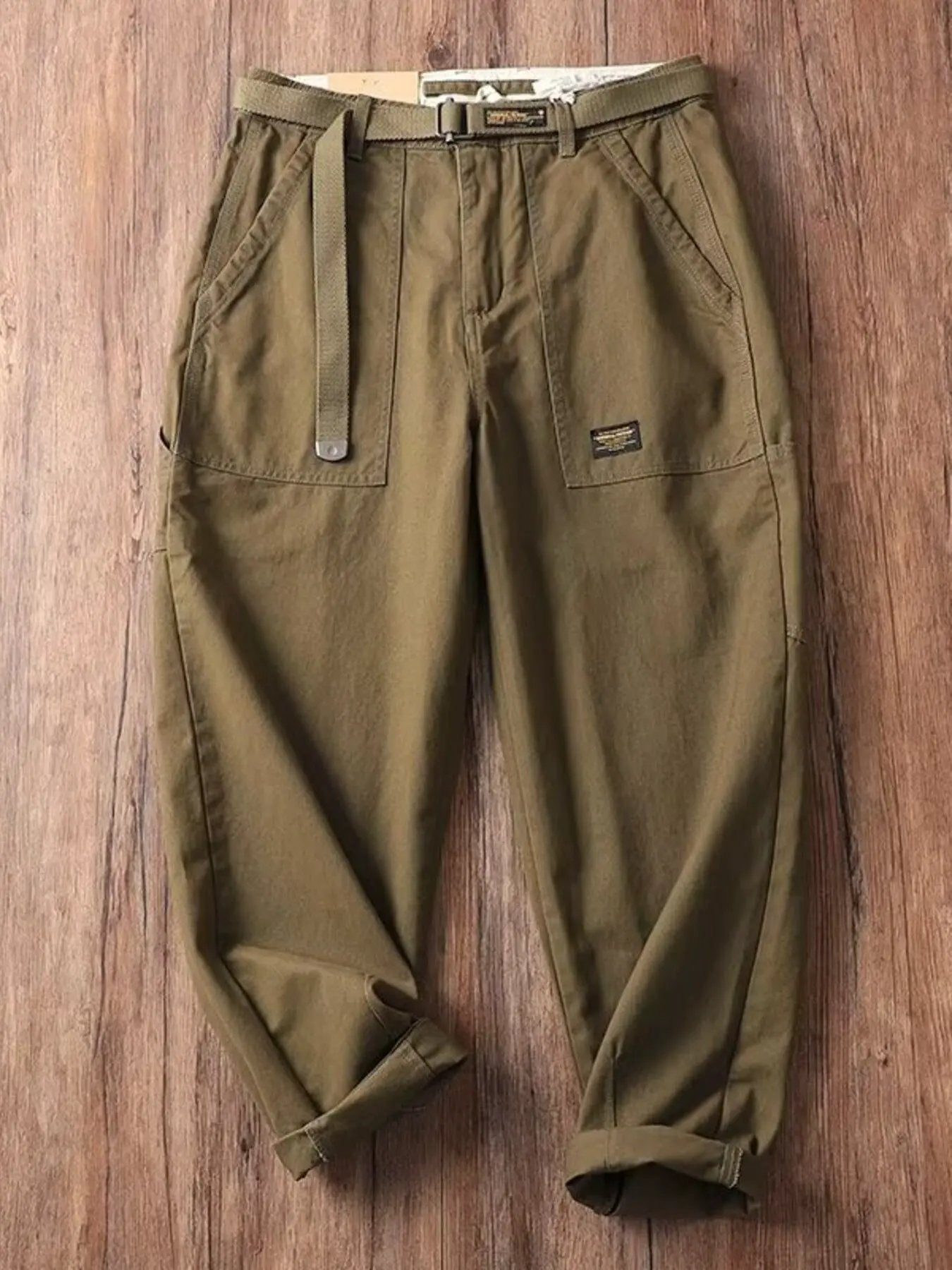 Men's Plus Size Loose Fit Pants with Pockets by Partner Label