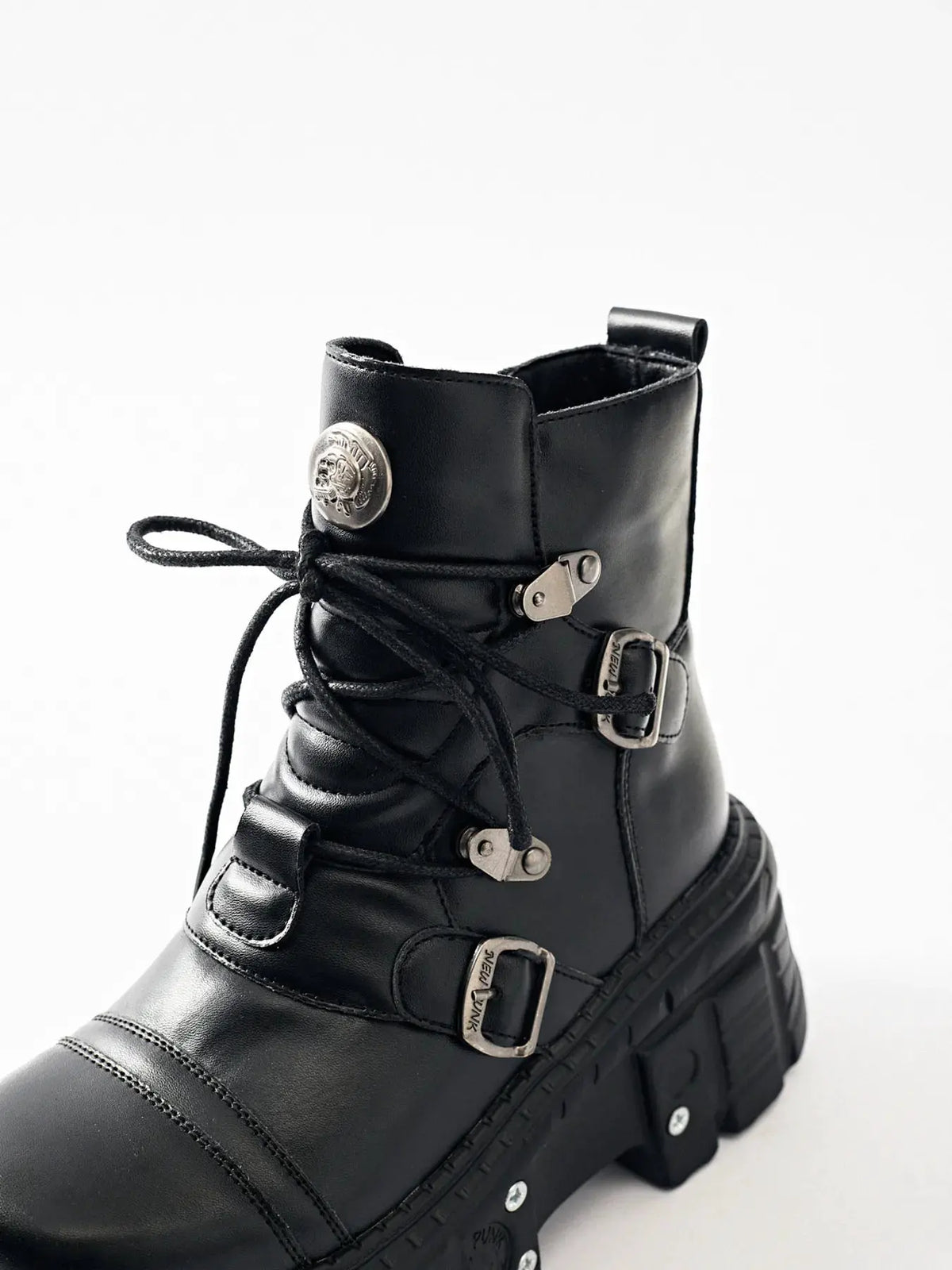 Lace Up Platform Boots by Partner Label