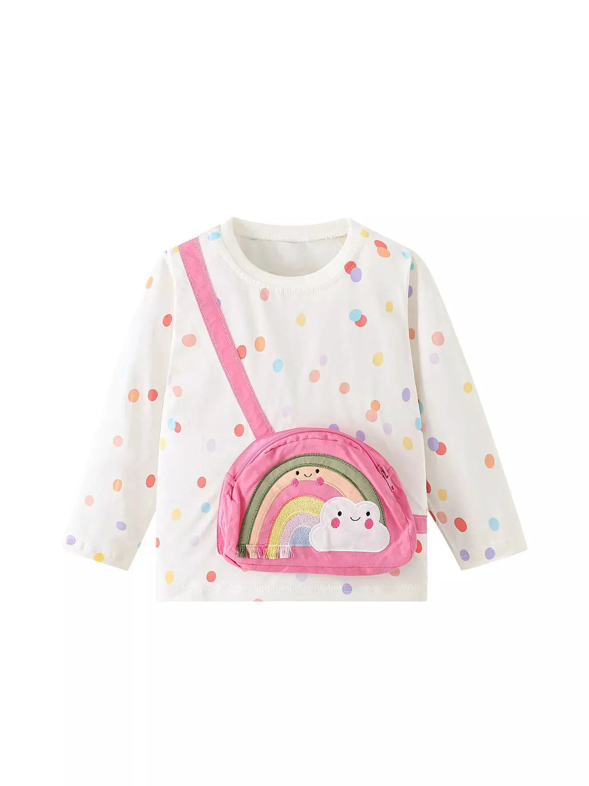 Children's Polka Dot Bag Applique T-Shirt by Trendsi