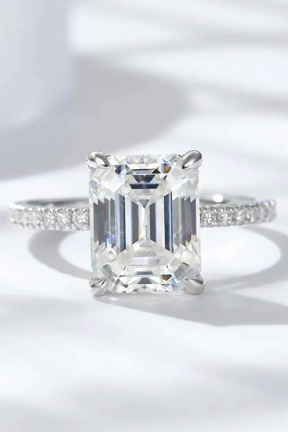 5 Carat Moissanite Side Stone Ring by Partner Label