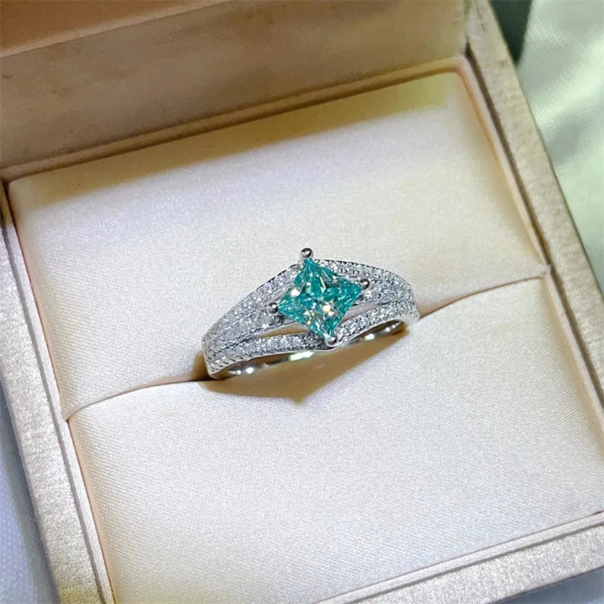 1 Carat Moissanite 925 Sterling Silver Ring by Partner Label