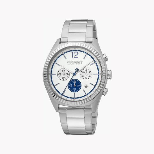 Esprit Men's Silver Stainless Steel Watch, Silver Dial | Es1g045m0025 by ESPRIT