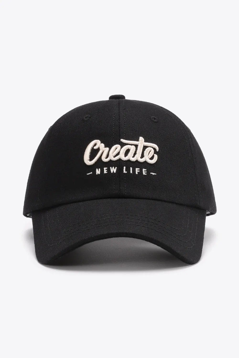 CREATE NEW LIFE Adjustable Cotton Baseball Cap by Partner Label
