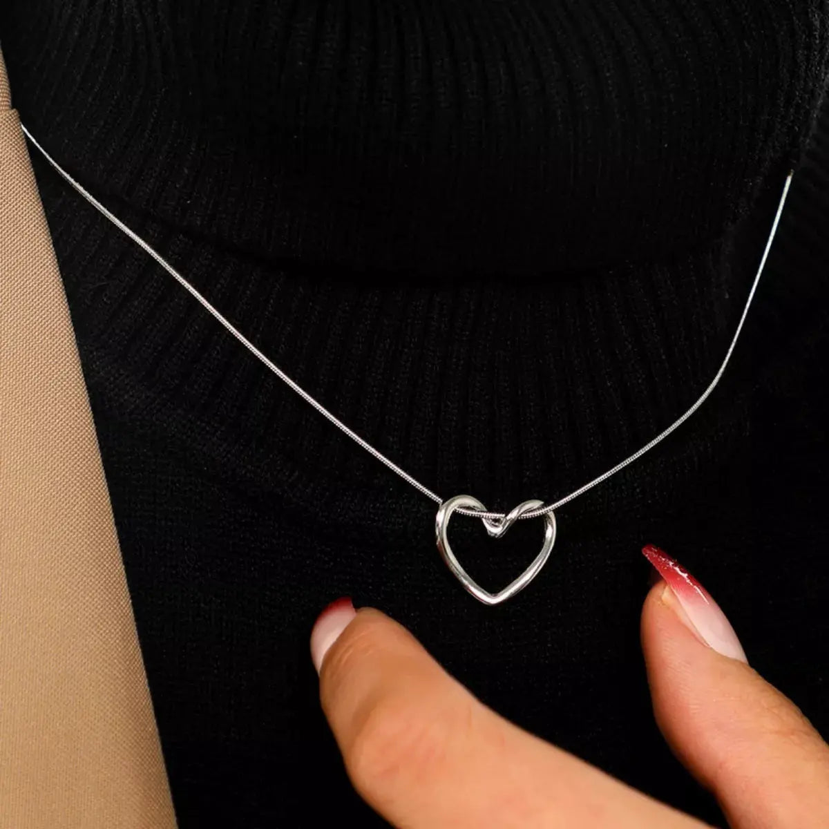 Stainless Steel Heart Necklace by Partner Label