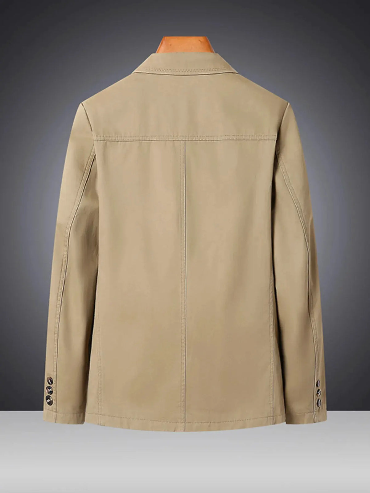 Men's Plus Size Lapel Collar Long Sleeve Blazer by Trendsi
