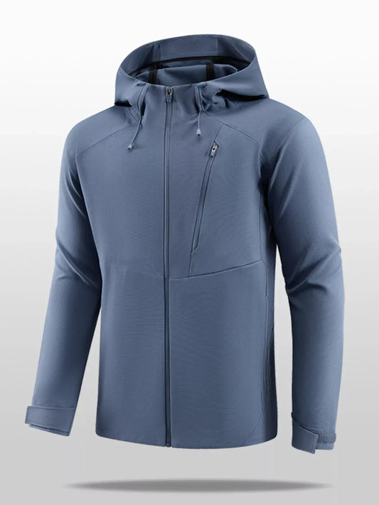 Men's Plus Size Lightweight Hooded Zip Up Jacket by Partner Label