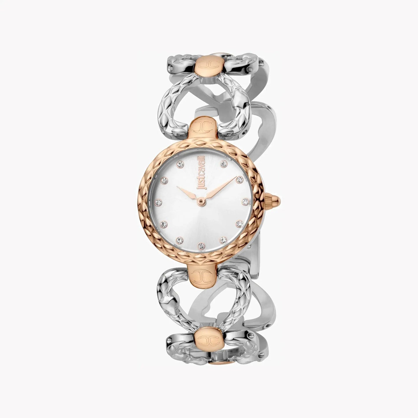Just Cavalli Women's Silver & Rose Gold Watch, Silver Dial | Jc1l132m0055 by JUST CAVALLI