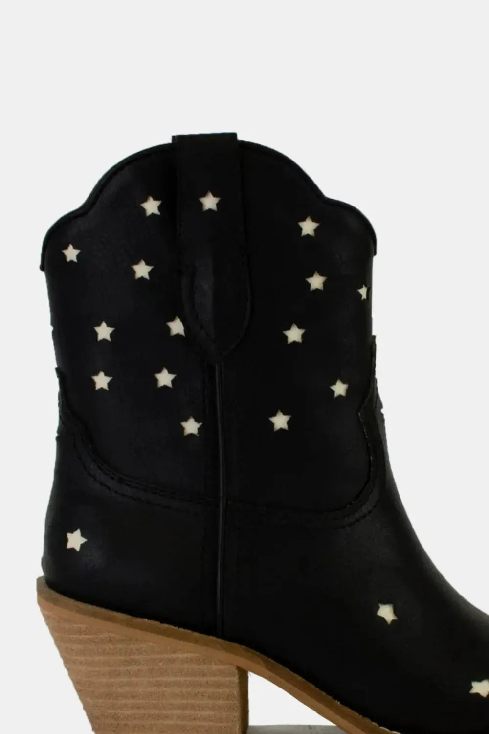 Beast Fashion Faux Leather Star-Shaped Cutouts Point Toe Boots by Beast Fashion