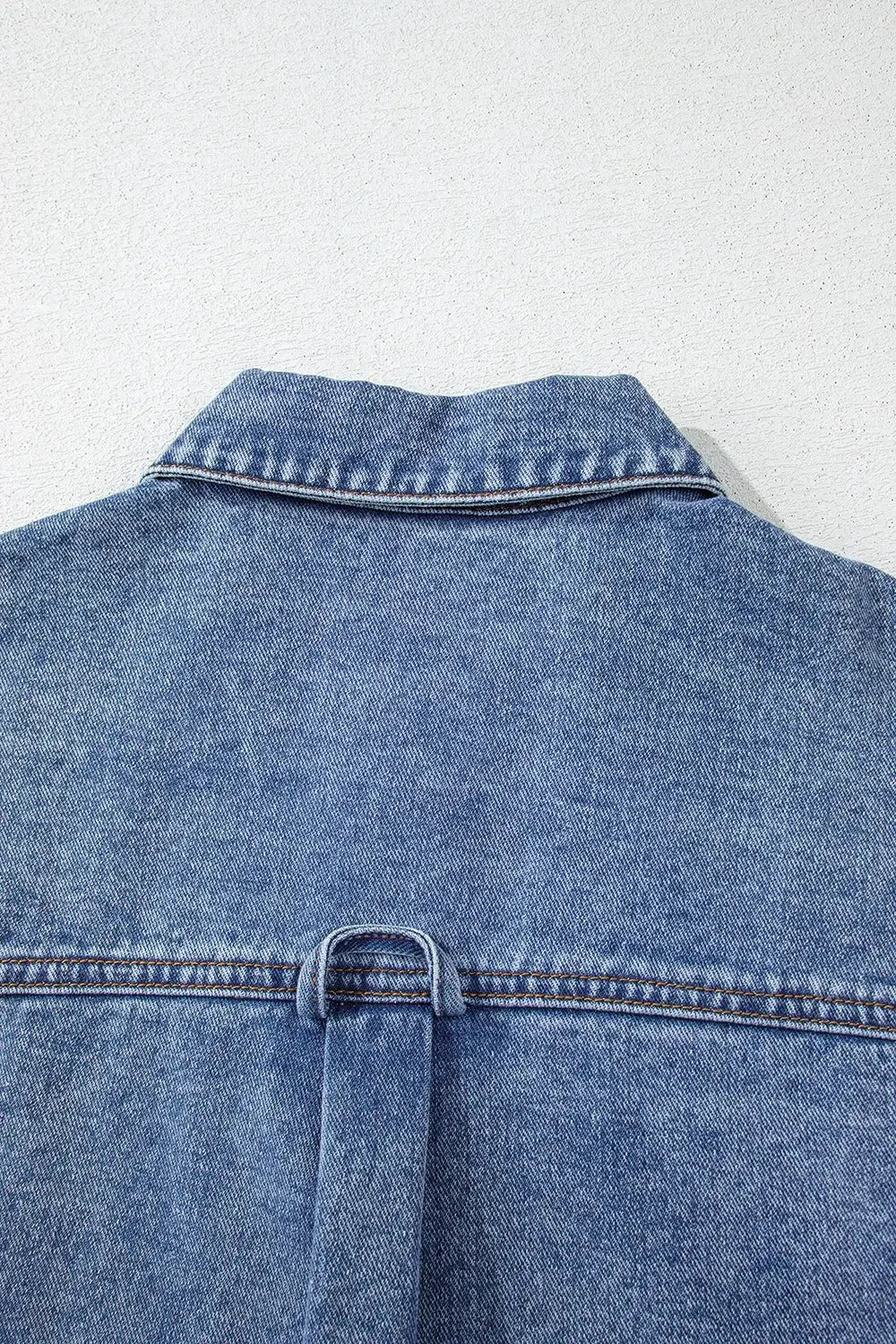 Button Up Cap Sleeve Denim Jacket by Partner Label