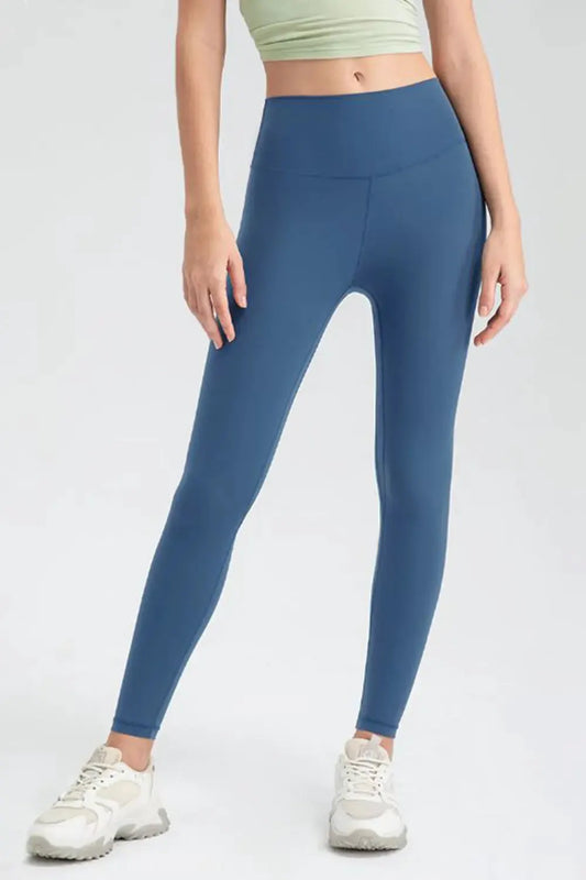 Wide Waistband Slim Fit Active Leggings by Partner Label