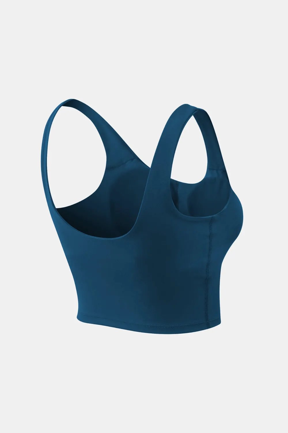 Cropped Scoop Neck Active Tank Top by Partner Label