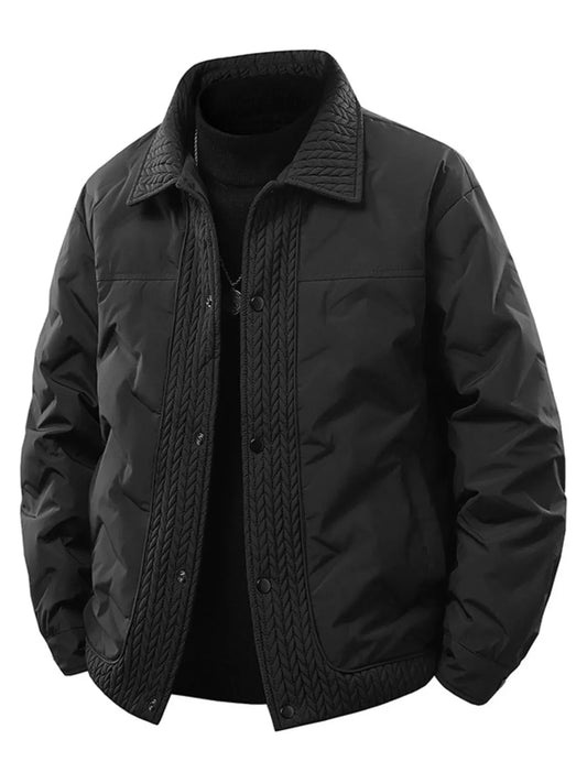 Men's Plus Size Snap Down Padded Jacket by Partner Label
