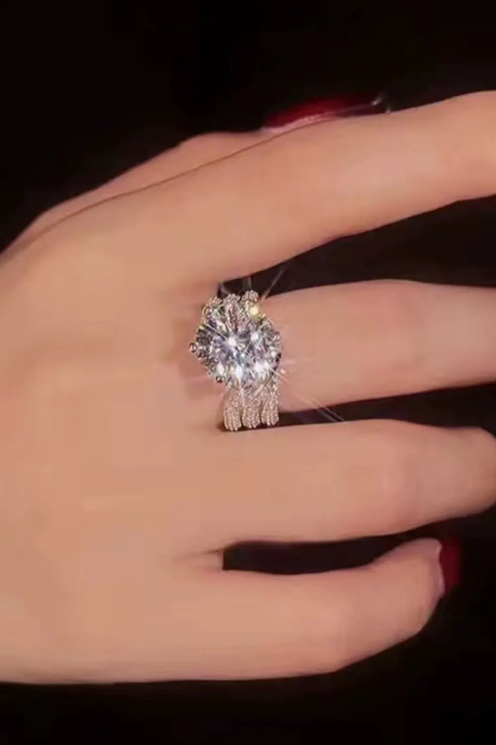 Adored 3 Carat Moissanite Three-Layer Ring by Partner Label