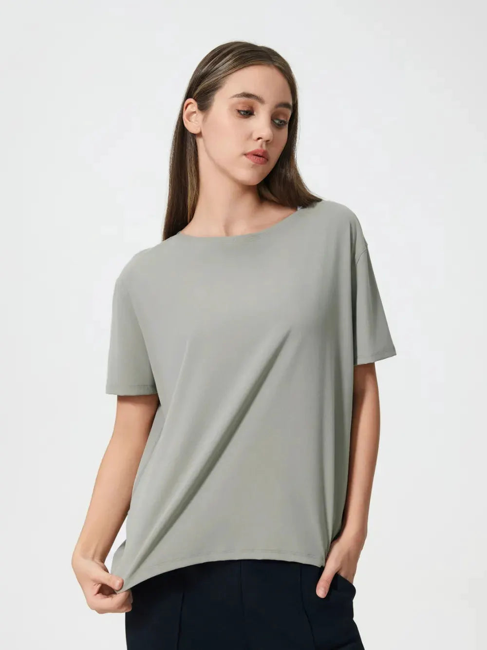 Millennia Round Neck Short Sleeve Active T-Shirt by Millennia