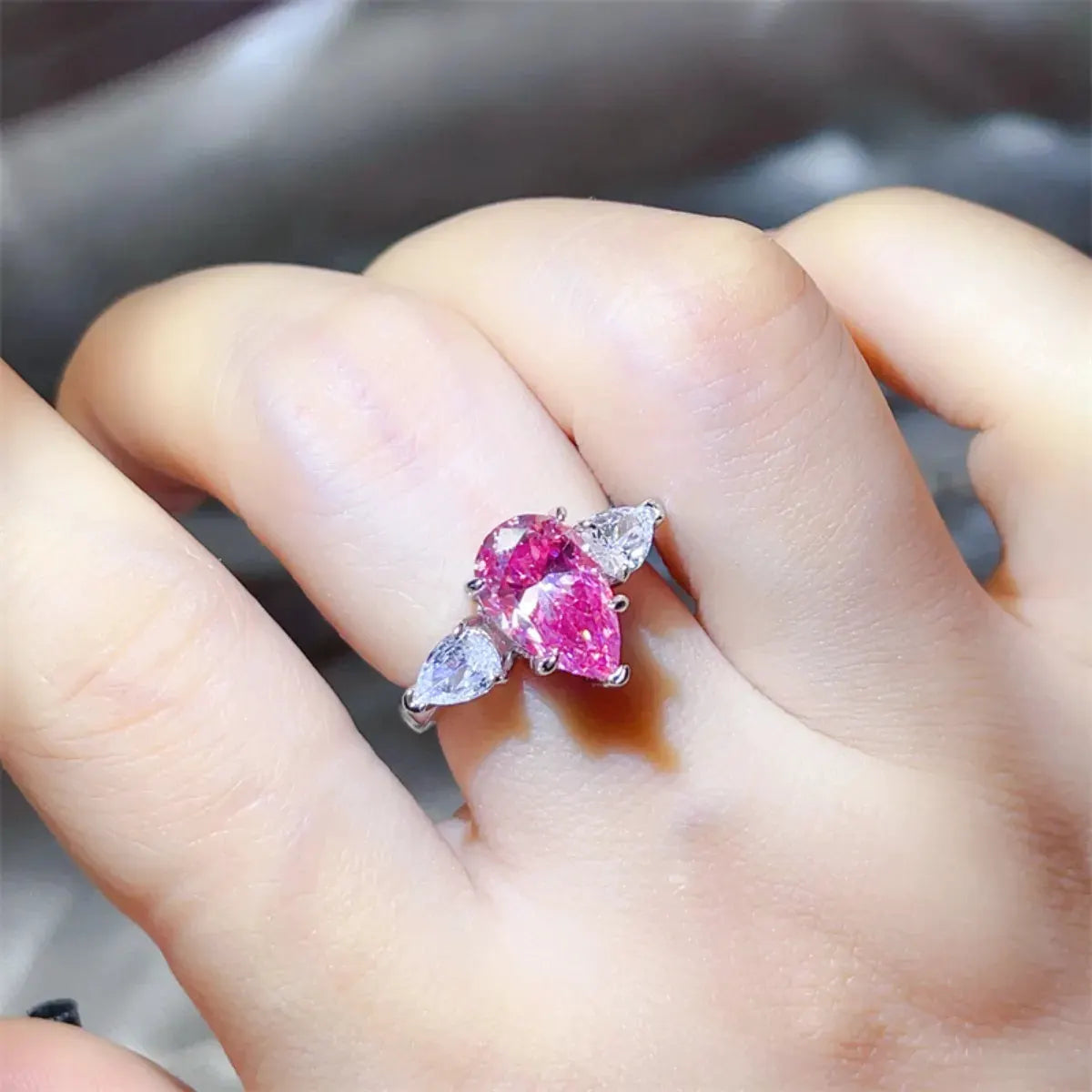 2 Carat 925 Sterling Silver Moissanite Ring by Partner Label