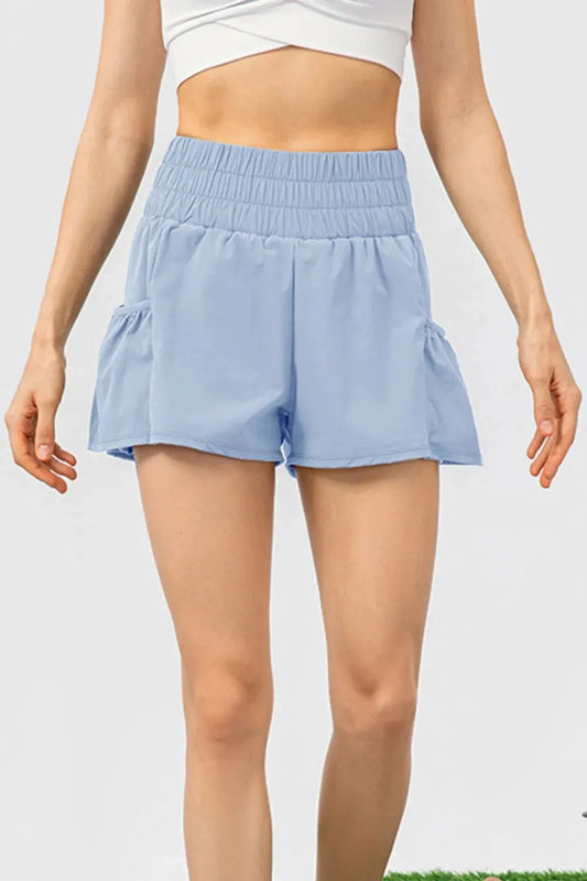 Elastic Waist Pocketed Active Shorts by Partner Label