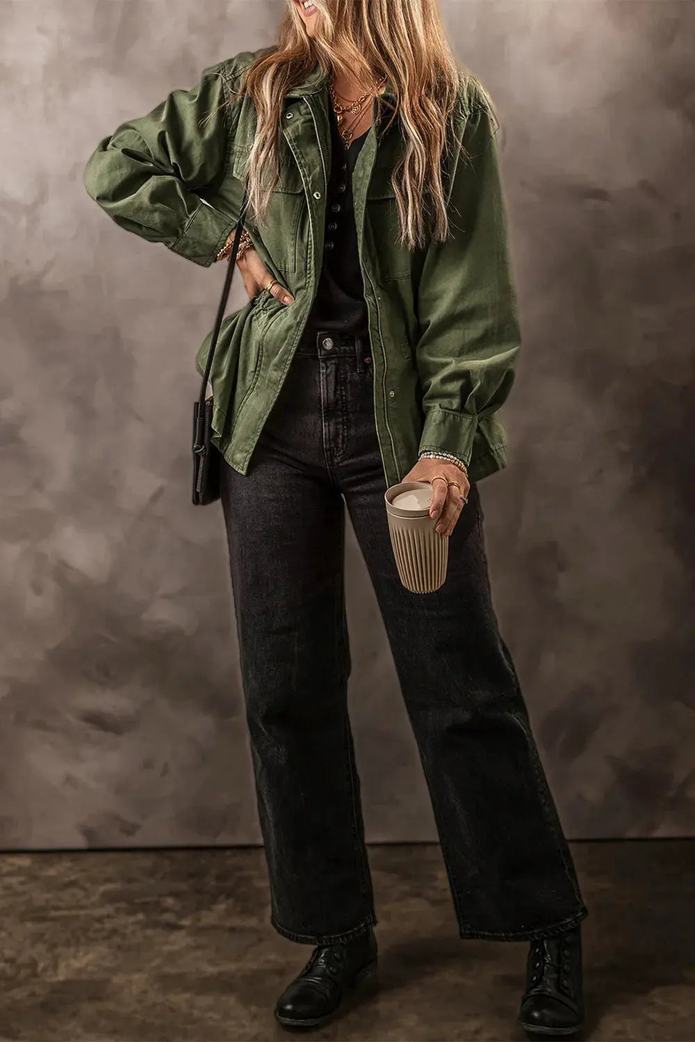 Zip Up Long Sleeve Jacket by Partner Label