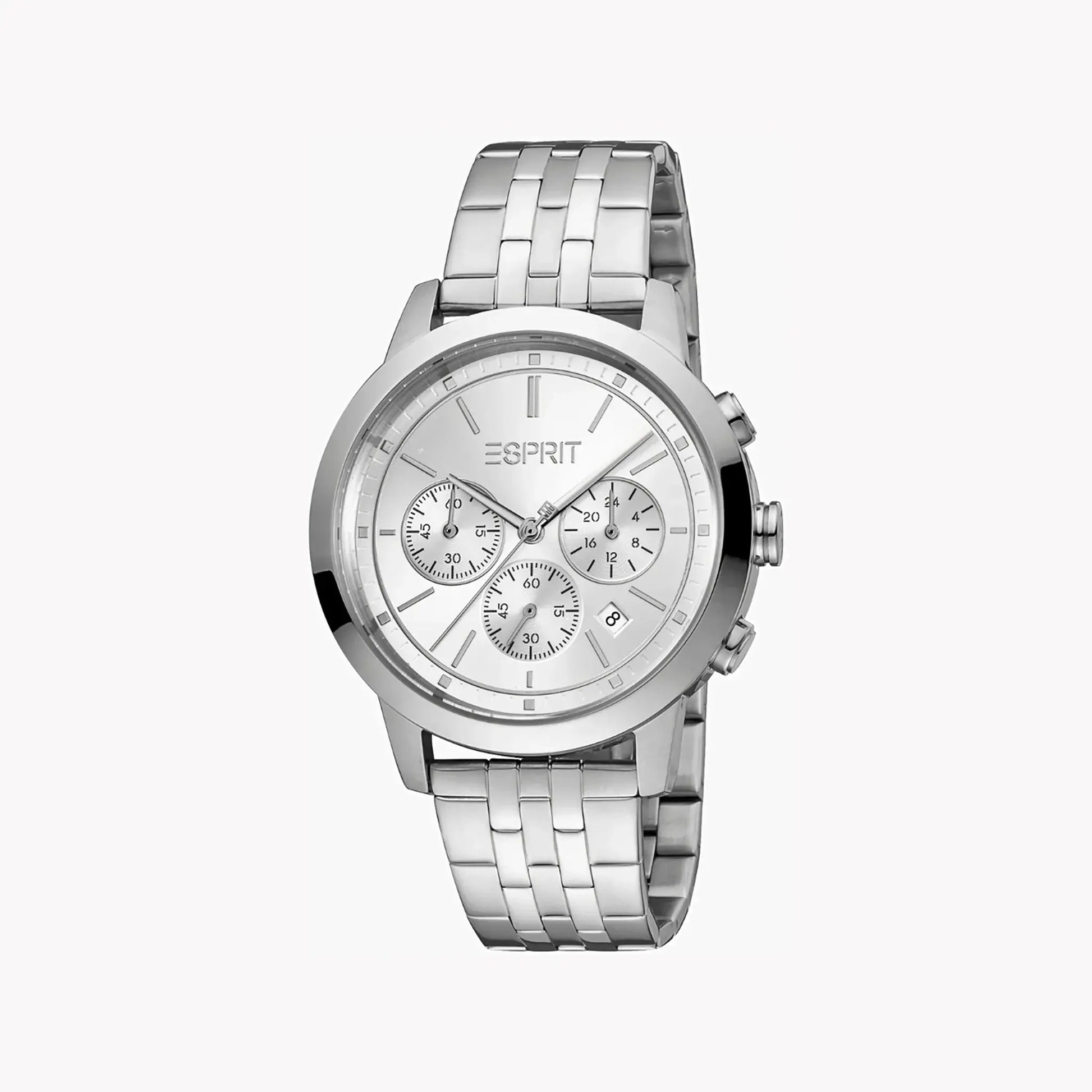 Esprit Men's Silver Stainless Steel Watch, Silver Dial | Es1g066m0075 by ESPRIT