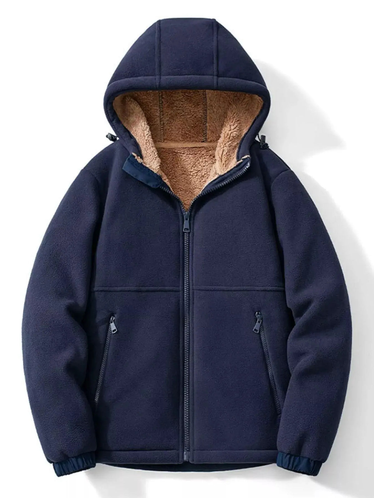 Men's Plus Size Warm Fleece Lined Zip-Up Hoodie by Partner Label